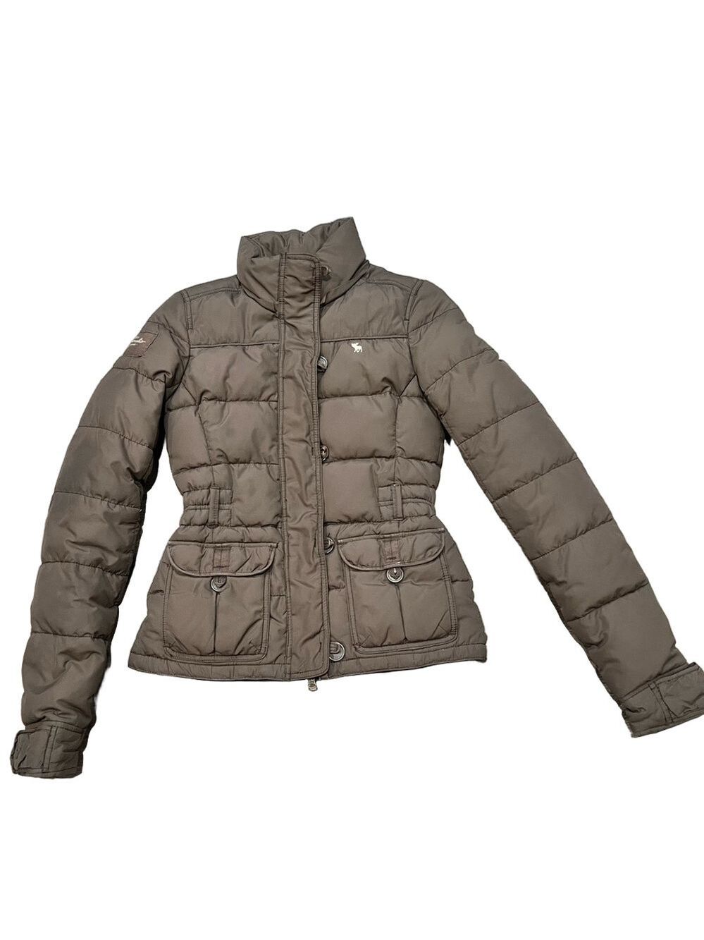 Abercrombie & Fitch Brown Full Zip Puffer Down Jacket Size XL SKU#C24387